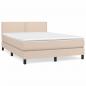 Preview: Boxspringbett Matratze Cappuccino-Braun 140x190cm Kunstleder