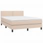 Preview: Boxspringbett Matratze Cappuccino-Braun 140x190cm Kunstleder