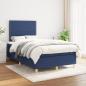 Preview: ARDEBO.de - Boxspringbett mit Matratze Blau 120x200 cm Stoff