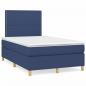 Preview: Boxspringbett mit Matratze Blau 120x200 cm Stoff