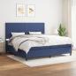 Preview: ARDEBO.de - Boxspringbett mit Matratze Blau 200x200 cm Stoff