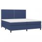 Preview: Boxspringbett mit Matratze Blau 200x200 cm Stoff