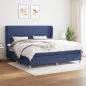 Preview: ARDEBO.de - Boxspringbett mit Matratze Blau 200x200 cm Stoff