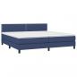 Preview: Boxspringbett mit Matratze Blau 200x200 cm Stoff