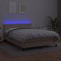 Preview: Boxspringbett mit Matratze & LED Cappuccino-Braun 140x190cm