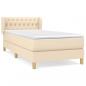 Preview: Boxspringbett mit Matratze Creme 90x190 cm Stoff