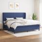 Preview: ARDEBO.de - Boxspringbett mit Matratze Blau 200x200 cm Stoff