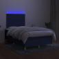 Preview: Boxspringbett mit Matratze & LED Blau 120x200 cm Stoff