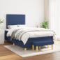 Preview: ARDEBO.de - Boxspringbett mit Matratze Blau 120x200 cm Stoff