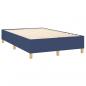 Preview: Boxspringbett mit Matratze Blau 120x200 cm Stoff