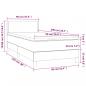 Preview: Boxspringbett mit Matratze Rosa 90x200 cm Samt