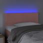 Preview: LED Kopfteil Rosa 90x5x78/88 cm Samt