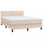 Preview: Boxspringbett Matratze Cappuccino-Braun 140x200cm Kunstleder