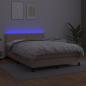 Preview: Boxspringbett mit Matratze & LED Cappuccino-Braun 140x200cm