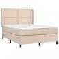 Preview: Boxspringbett mit Matratze & LED Cappuccino-Braun 140x200cm