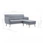 Preview: Sofa L-Form Stoff 171,5x138x81,5 cm Hellgrau