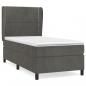 Preview: Boxspringbett mit Matratze Dunkelgrau 80x200 cm Samt