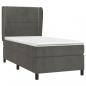 Preview: Boxspringbett mit Matratze Dunkelgrau 80x200 cm Samt