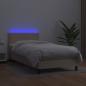 Preview: Boxspringbett mit Matratze & LED Cappuccino-Braun 80x200cm