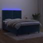 Preview: Boxspringbett mit Matratze & LED Dunkelblau 140x200 cm Samt