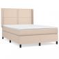 Preview: Boxspringbett Matratze Cappuccino-Braun 140x200cm Kunstleder