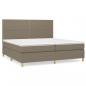 Preview: Boxspringbett mit Matratze Taupe 200x200 cm Stoff