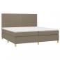 Preview: Boxspringbett mit Matratze Taupe 200x200 cm Stoff