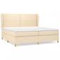 Preview: Boxspringbett mit Matratze Creme 200x200 cm Stoff