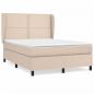 Preview: Boxspringbett Matratze Cappuccino-Braun 140x200cm Kunstleder