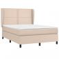 Preview: Boxspringbett Matratze Cappuccino-Braun 140x200cm Kunstleder