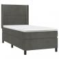 Preview: Boxspringbett mit Matratze Dunkelgrau 80x200 cm Samt