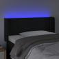 Preview: LED Kopfteil Schwarz 93x16x78/88 cm Samt