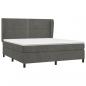 Preview: Boxspringbett mit Matratze Dunkelgrau 160x200 cm Samt