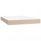 Preview: Boxspringbett Matratze Cappuccino-Braun 140x190cm Kunstleder