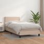 Preview: ARDEBO.de - Boxspringbett mit Matratze Cappuccino-Braun 80x200cm Kunstleder