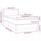 Preview: Boxspringbett mit Matratze Schwarz 90x200 cm Samt