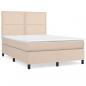 Preview: Boxspringbett Matratze Cappuccino-Braun 140x200cm Kunstleder