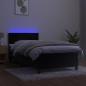 Preview: Boxspringbett mit Matratze & LED Schwarz 80x200 cm Samt