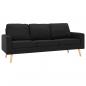 Preview: 3-Sitzer-Sofa Schwarz Stoff