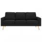 Preview: 3-Sitzer-Sofa Schwarz Stoff