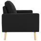 Preview: 3-Sitzer-Sofa Schwarz Stoff