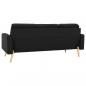 Preview: 3-Sitzer-Sofa Schwarz Stoff