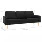 Preview: 3-Sitzer-Sofa Schwarz Stoff