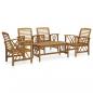 Preview: ARDEBO.de - 5-tlg. Garten-Lounge-Set Massivholz Akazie