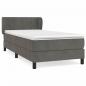 Preview: Boxspringbett mit Matratze Dunkelgrau 80x200 cm Samt