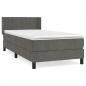 Preview: Boxspringbett mit Matratze Dunkelgrau 80x200 cm Samt