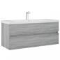 Preview: Waschbeckenunterschrank Grau Sonoma 100x38,5x45cm Holzwerkstoff