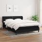 Preview: ARDEBO.de - Boxspringbett mit Matratze Schwarz 140x200 cm Stoff