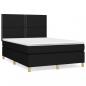 Preview: Boxspringbett mit Matratze Schwarz 140x190 cm Stoff