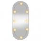 Preview: Wandspiegel mit LED-Leuchten 35x80 cm Glas Oval